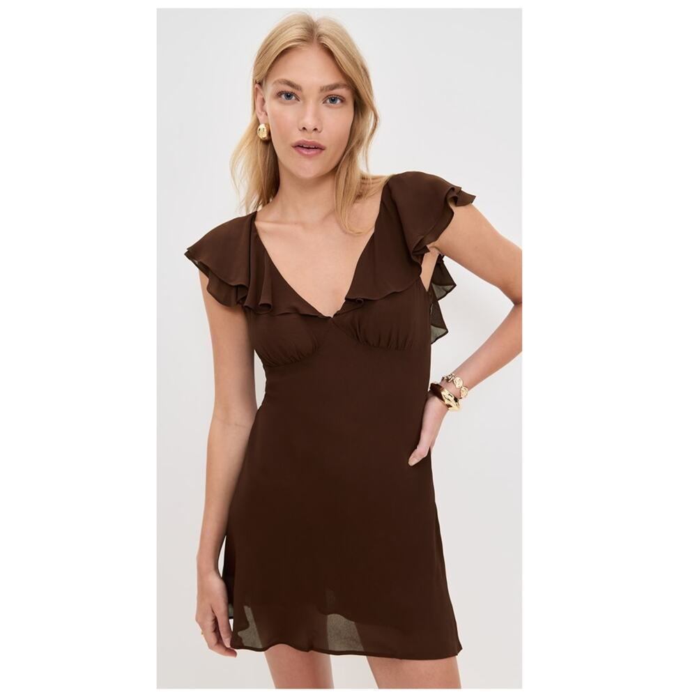 NWT Reformation Arni Cap Sleeve Empire Waist Minidress Size 6